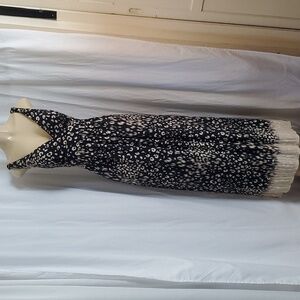 Donna Morgan Black Cream Abstract Tribal Sleeveless Maxi Dress Size 12